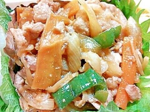 お弁当に簡単！焼肉のタレで肉野菜炒め